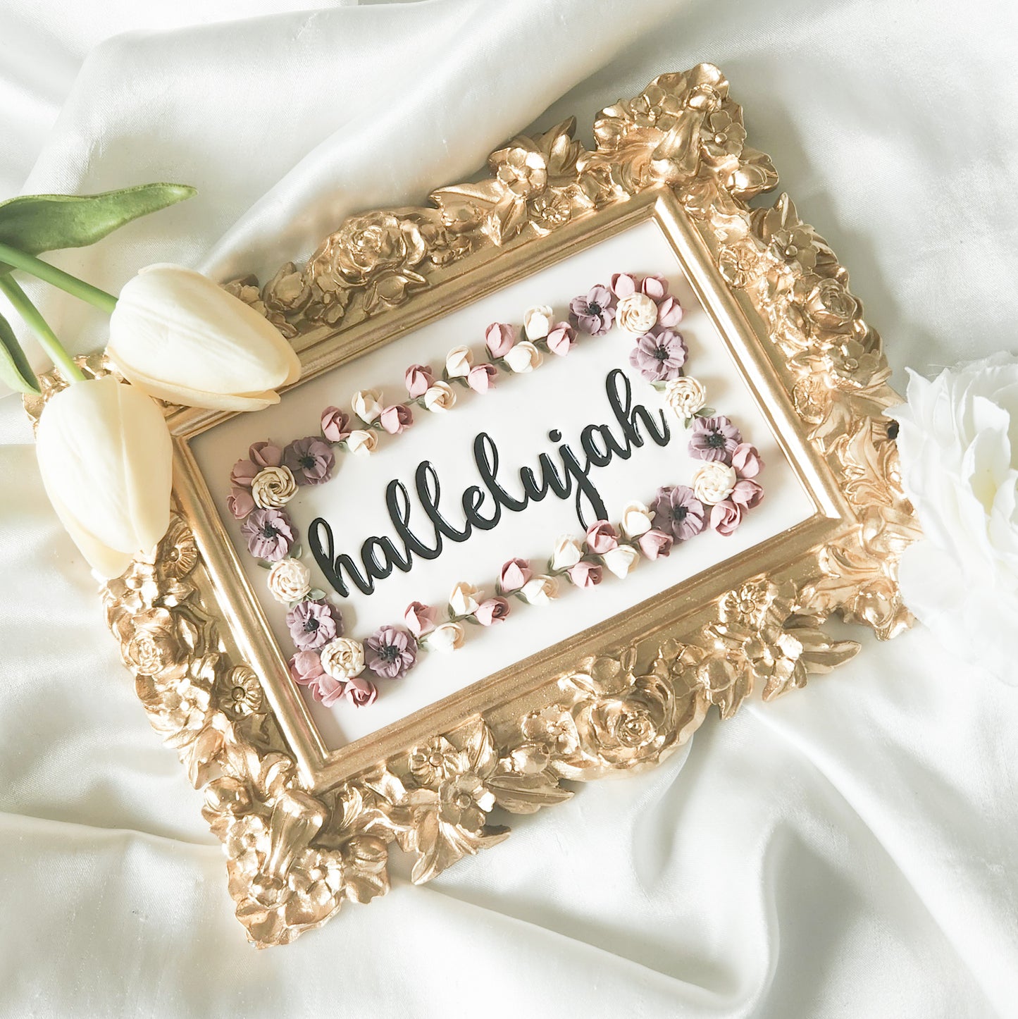 Hallelujah 3D Floral Desk/Table Art