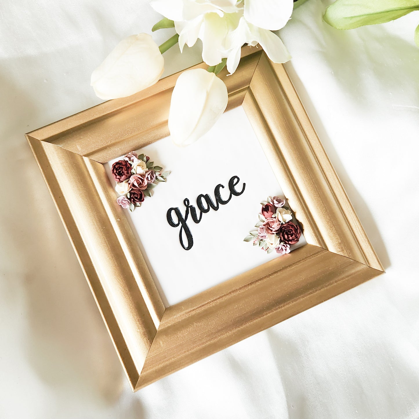 Grace 3D Floral Framed Art