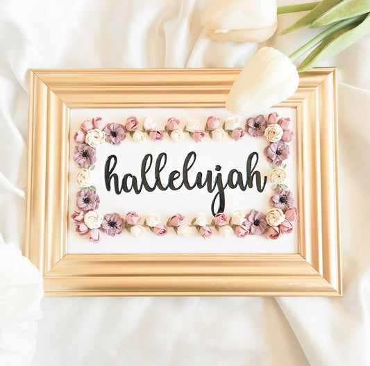 Hallelujah 3D Floral Art