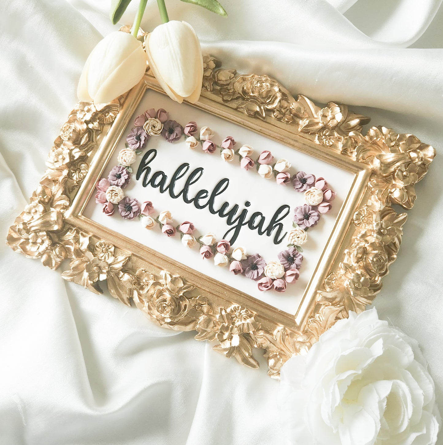 Hallelujah 3D Floral Desk/Table Art