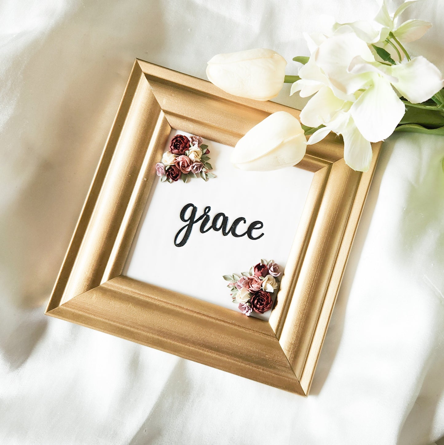 Grace 3D Floral Framed Art